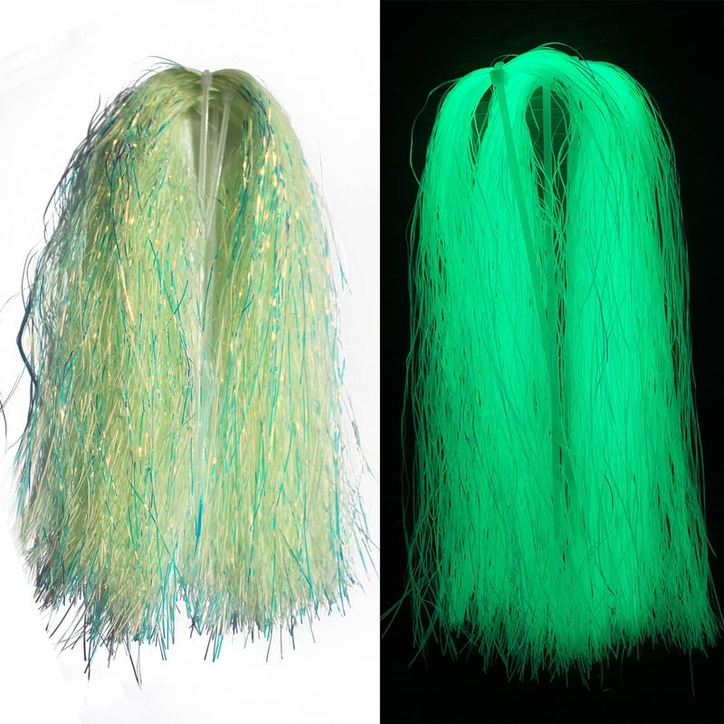 Tigofly 4 Packs/lot 1/32" 0.7mm Width Luminous Glow in The Dark Shimmer Flashabou Tinsel Pike Bass Streamers Fly Tying Materials - Image 1